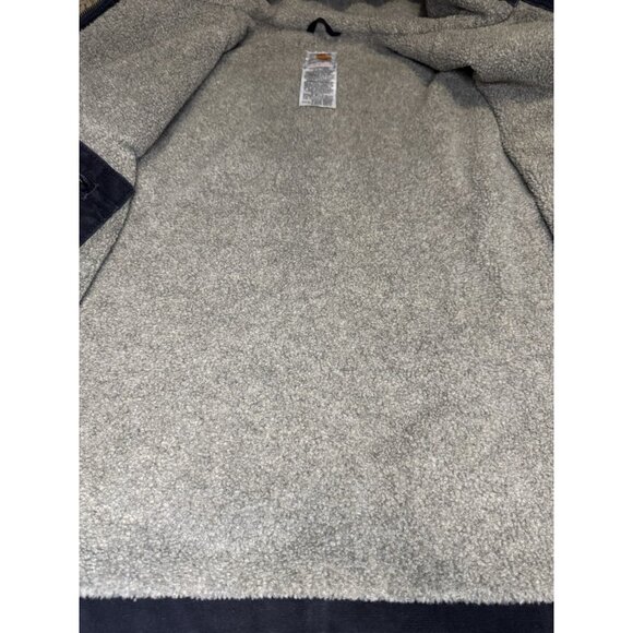 CARHARTT Washed Gray Duck Sherpa Lined Jacket Hoodie Outdoor Utility Workwear XL - Picture 9 of 15